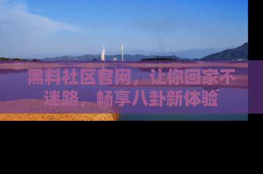 黑料社区官网，让你回家不迷路，畅享八卦新体验