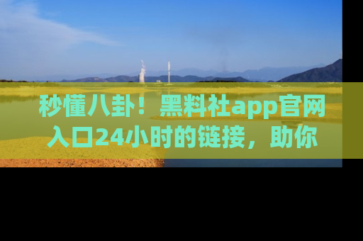 秒懂八卦！黑料社app官网入口24小时的链接，助你及时获取热搜焦点