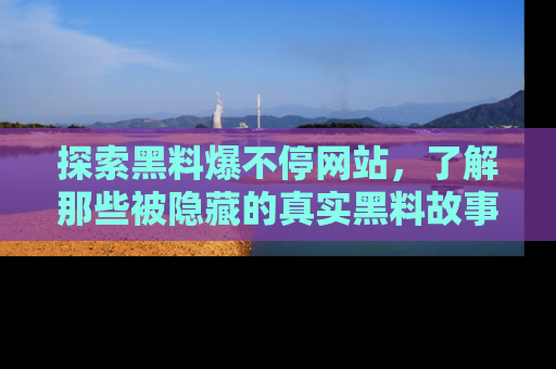 探索黑料爆不停网站，了解那些被隐藏的真实黑料故事