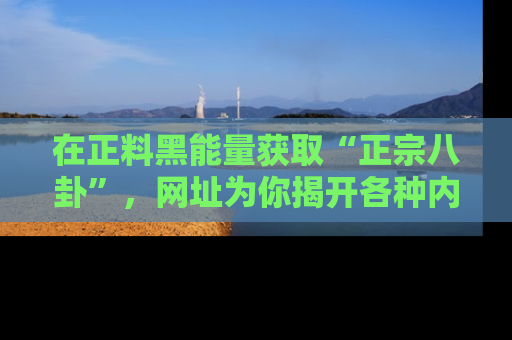 在正料黑能量获取“正宗八卦”,网址为你揭开各种内幕故事!