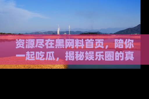 资源尽在黑网料首页,陪你一起吃瓜,揭秘娱乐圈的真实内幕